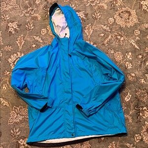 L.L. Bean Bright Blue Rain Jacket